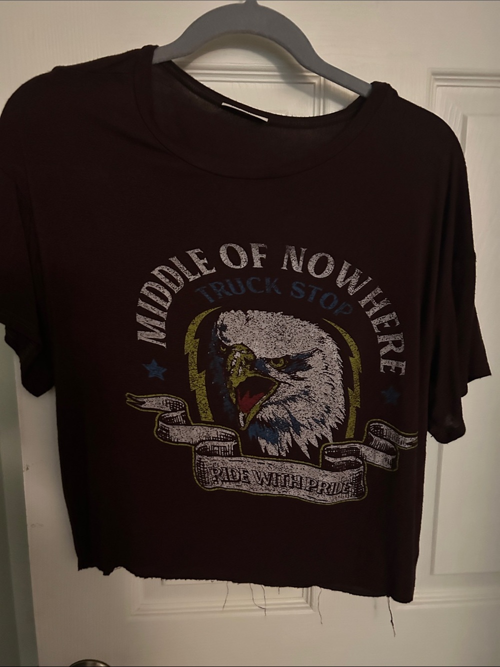 Graphic Eagle Tee in Dark Brown
